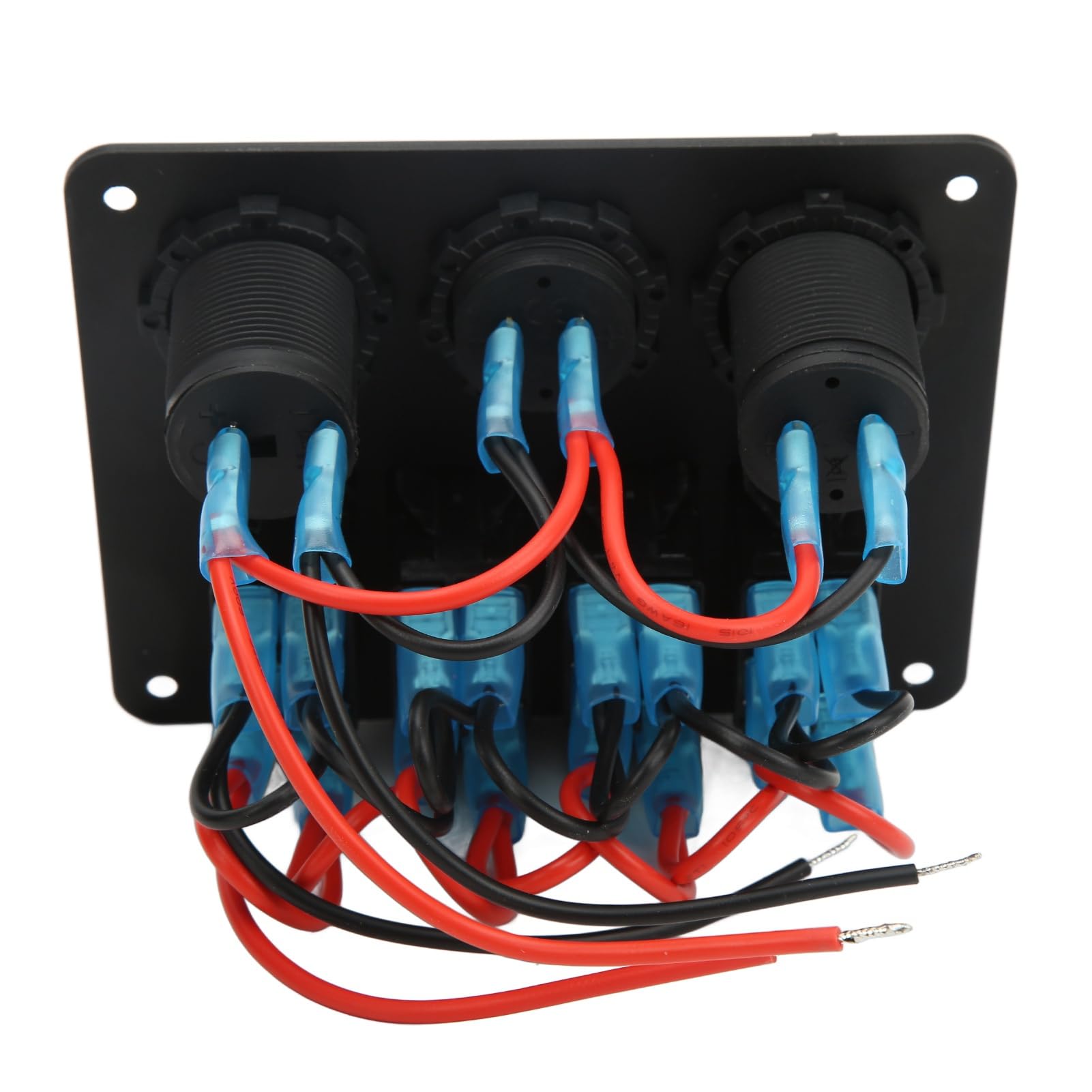 Panel de Combinación de Yate de Barco Interruptores Marinos para RV Boat Yacht Bus Panel de Basculantes de 4 Entradas con Combinación de Encendido y Apagado Toma Encendedor de Cigarrillos USB