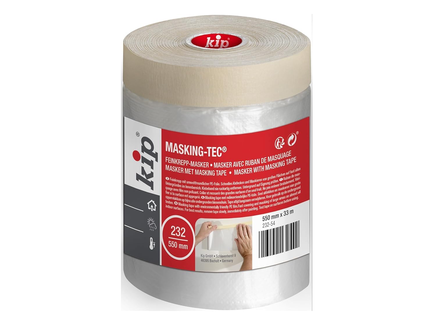 Kip® 232 Plastic Masker Tape 0.55 X 33M 224967