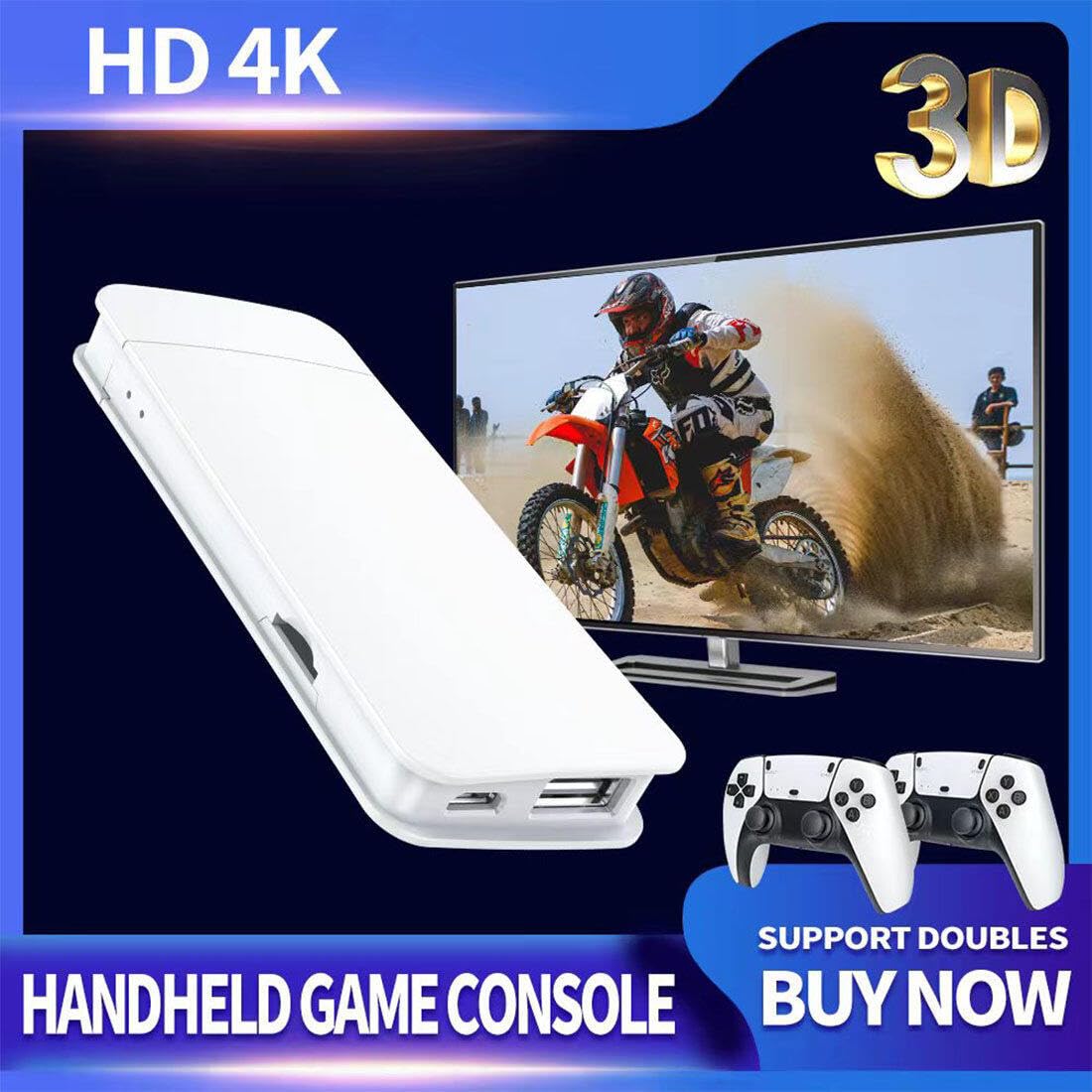 MINDKEEP Consola de juegos retro M15 4K, consola de videojuegos Plug and Play con más de 19000 juegos, salida HDMI de 64 G para TV, con controlador inalámbrico de 2.4 G, arcade retro para niños y