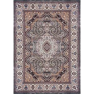 Amma Carpets Handgeknoopt luxe handgemaakte traditionele Perzische kunstzijde tapijt grootte 5 voet x 7 voet