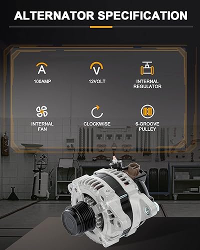 Miniatura 6 de ROADFAR Alternador apto para Toyota Corolla 2009 2010 2011 2012 2013 2009 2010 Matrix 1.8L 11385 11386 11577 27060-0P150 alternador de alto