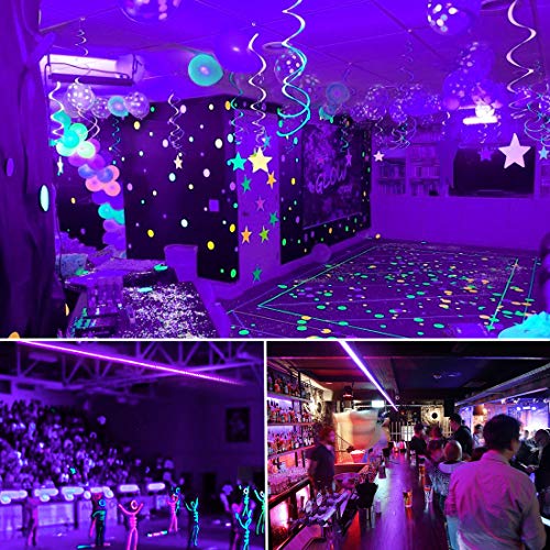 Image of BlackLights LED Rope Strip Lights, 110V Outdoor Black Lights Kit, Waterproof 432LEDs 40FT Flexible Purple Rope Light for Birthday Halloween Stage Fluorescent Dance Party Home Decoration