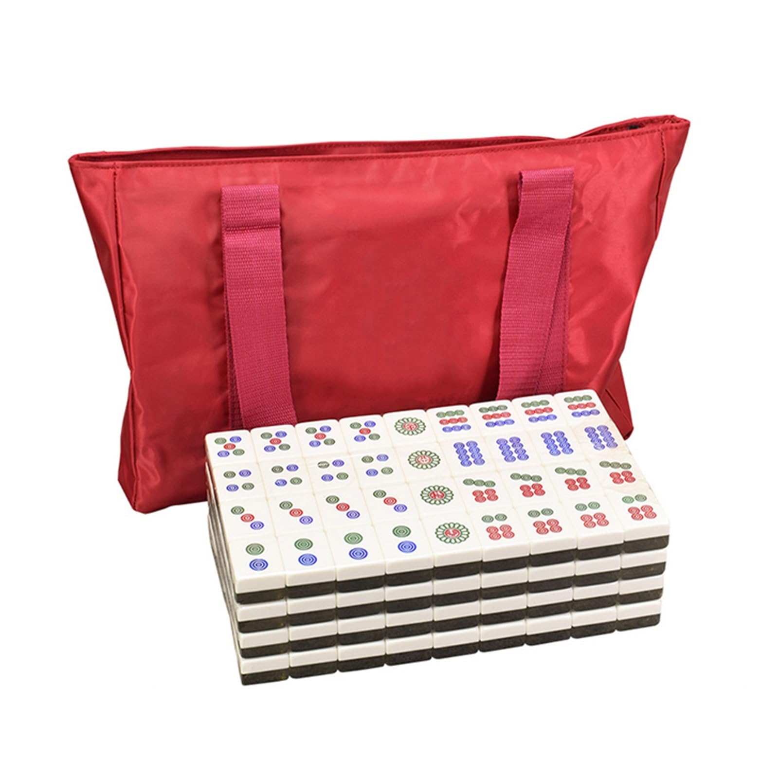 Set Di Gioco Mahjong Con 144 Tessere Acriliche Numerate, 3 Dadi, 2 Tessere Di Ricambio E Borsa For Il Trasporto Set Completo Di Mahjong Cinese Majiang Di Grandi Dimensioni Mah Jongg(3.8cm/1.49'')