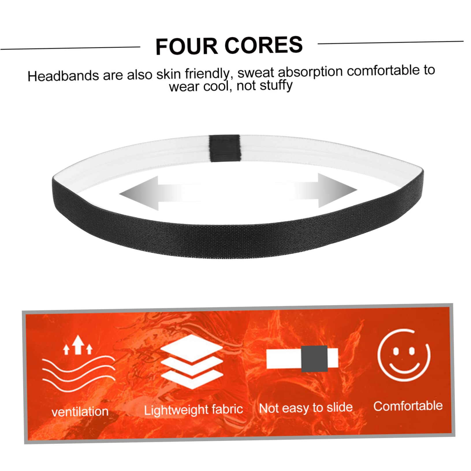 Yardwe Muñequera Deportiva Banda De Pelo De Fitness Diadema De SPA Banda para El Sudor Hair Band Bandas Elasticas Corriendo Diadema Hombres Diademas Fibra Compuesta