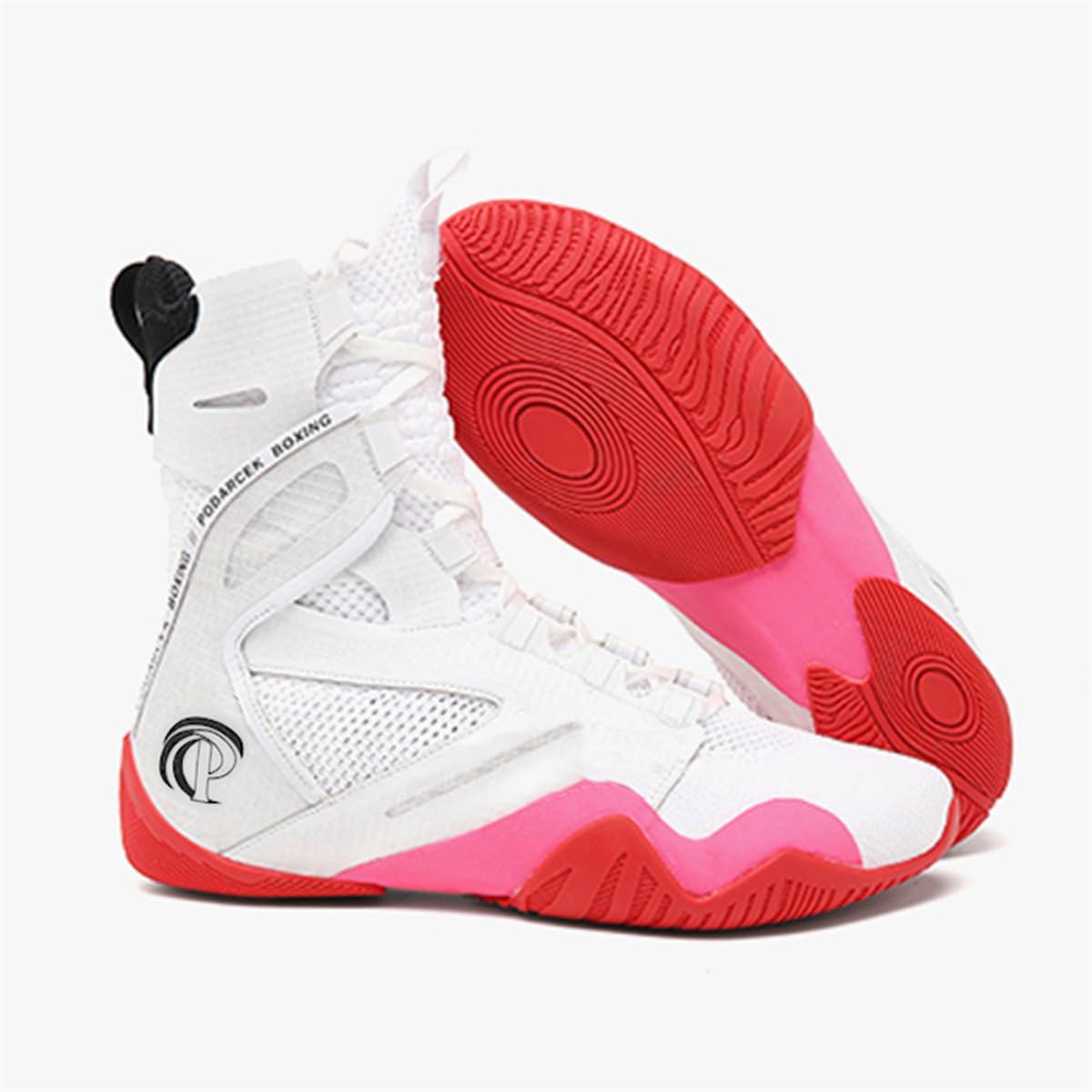Scarpe da Boxe Alte per Il Wrestling da Uomo Kickboxing Boxer Trainer Sneakers da Bodybuilding Traspiranti per Fitness Atletico