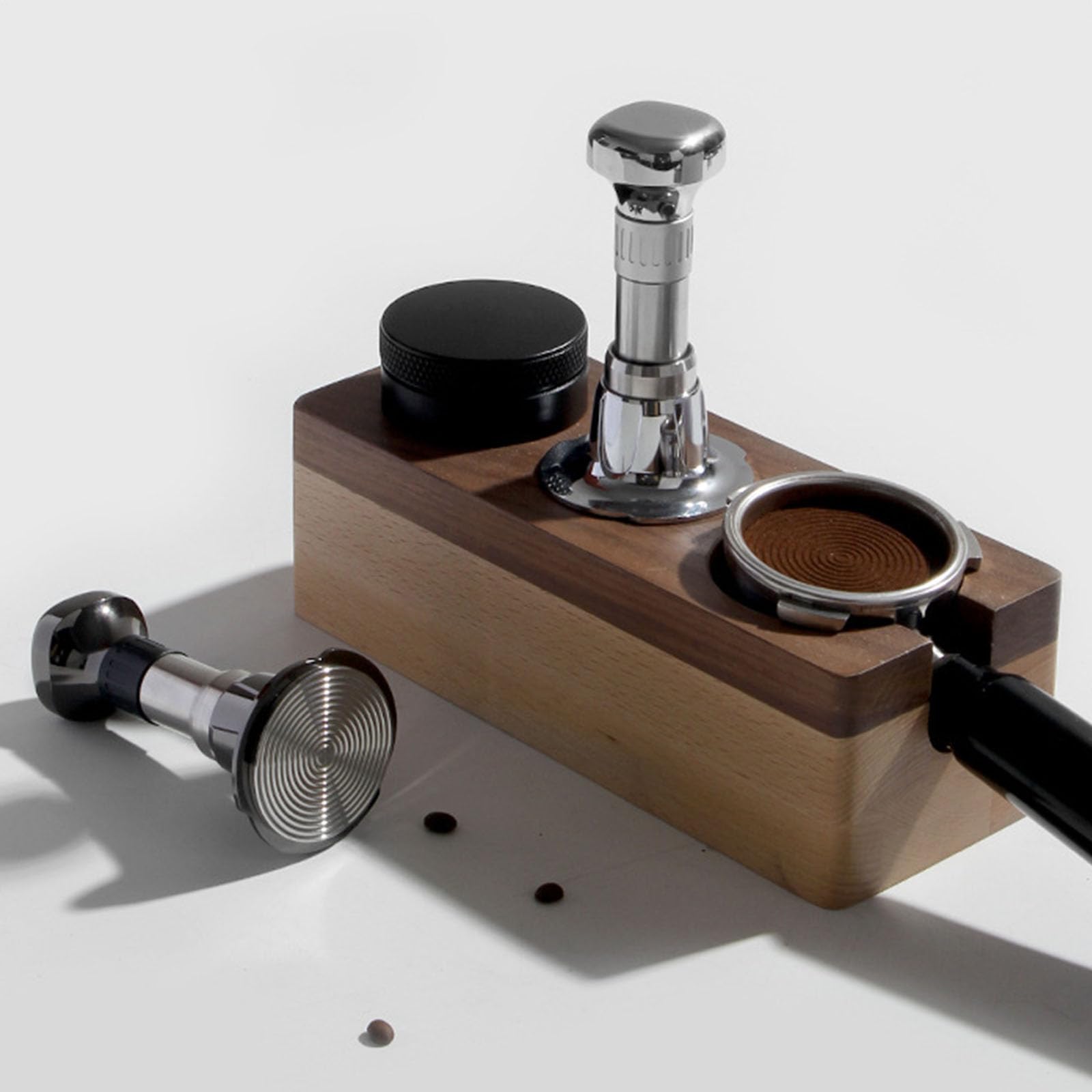 Kaffee Boden Manipulation 304 Edelstahl Basis Federmechanismus Konsistentes Druck Espresso Tamping Werkzeug Ergonomische Kaffeezubehör