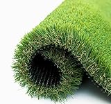 Fasward Deluxe Artificial Turf Grass Rug 4x6 Ft, 1.5' Thickness Realistic Astroturf Fake Grass Carpet Indoor Outdoor Use for Pets, Patio, Balcony, Deck,Dog Training with Drainage