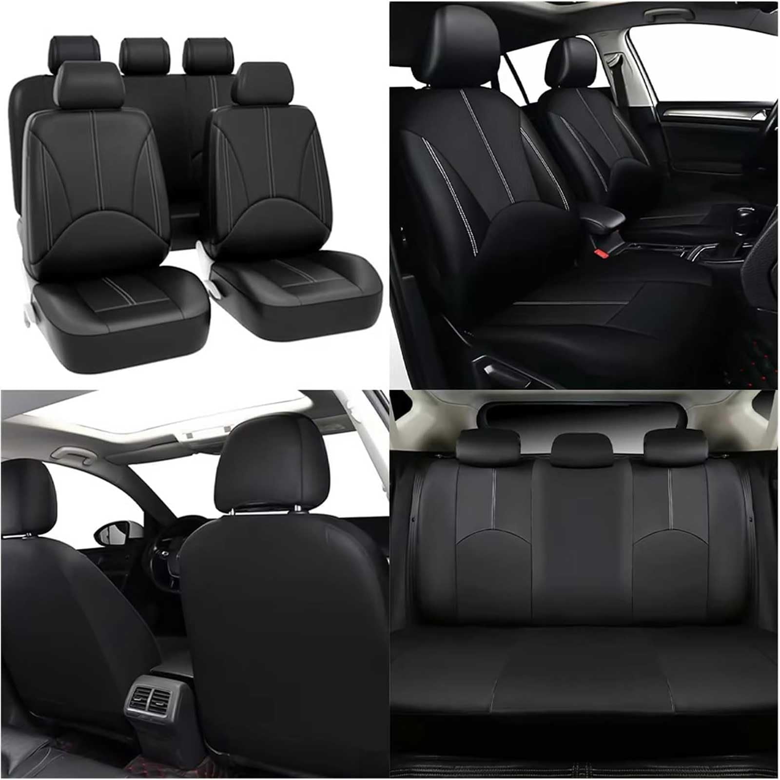 Coche Juegos Cubreasientos para Toyota Prius 2009-2012,Delanteros Y Traseros Fundas ​Asientos Coche Respirable Cómodo Fundas Asientos Accesorios, Gray