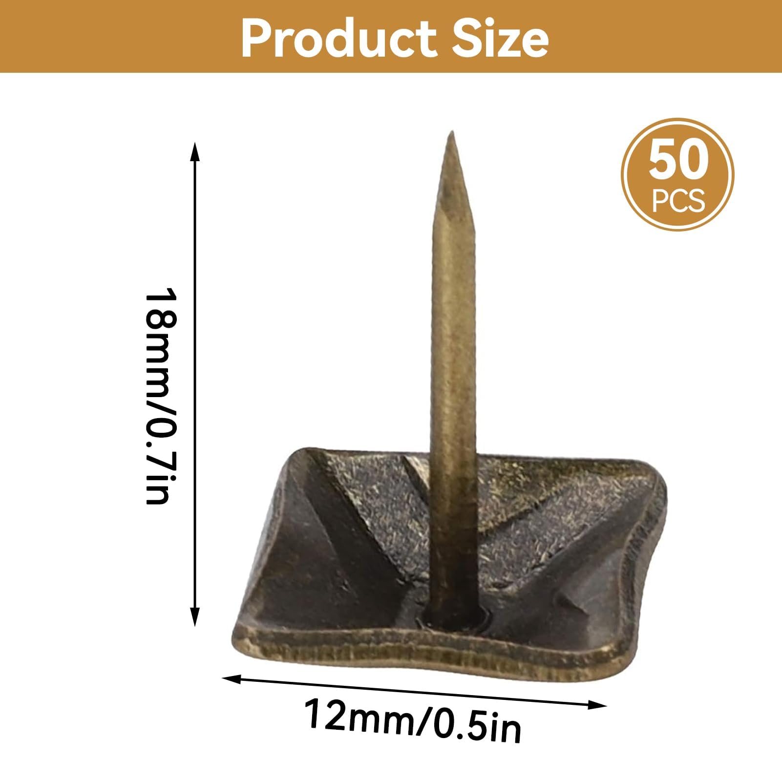 Chiodi Tappezzeria 100pz QUARKZMAN 11x17mm - Decorativi Per Mobili Fai-da-Te - Foto 7