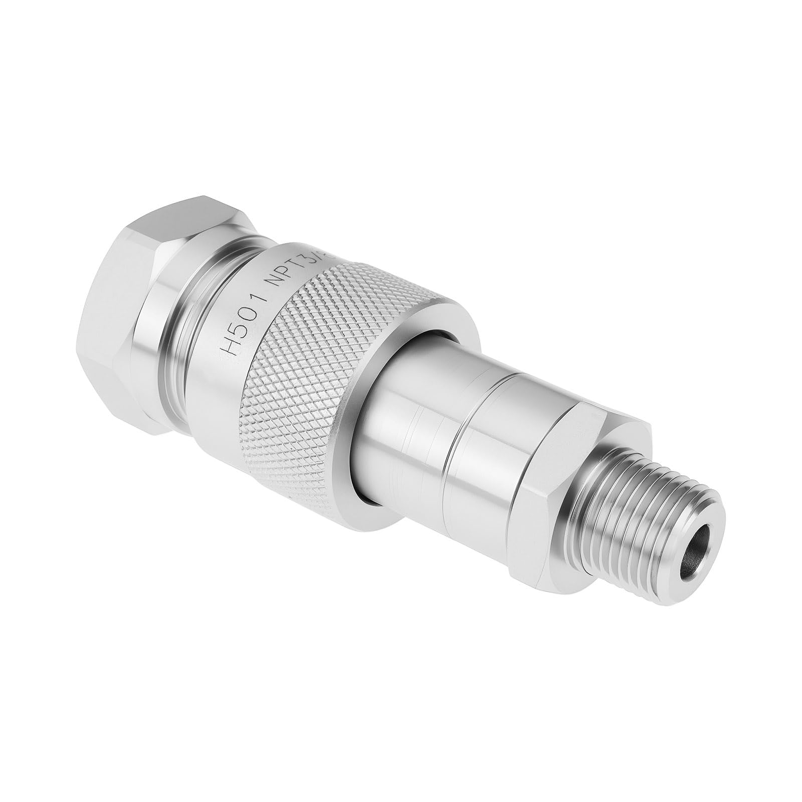 Ecsing Men's 1 Set Hydraulic Jack Couplings 3/8 Npt Ball Valve 720 Bar 10440 Psi Compatible With Enerpac C604 & Cr400