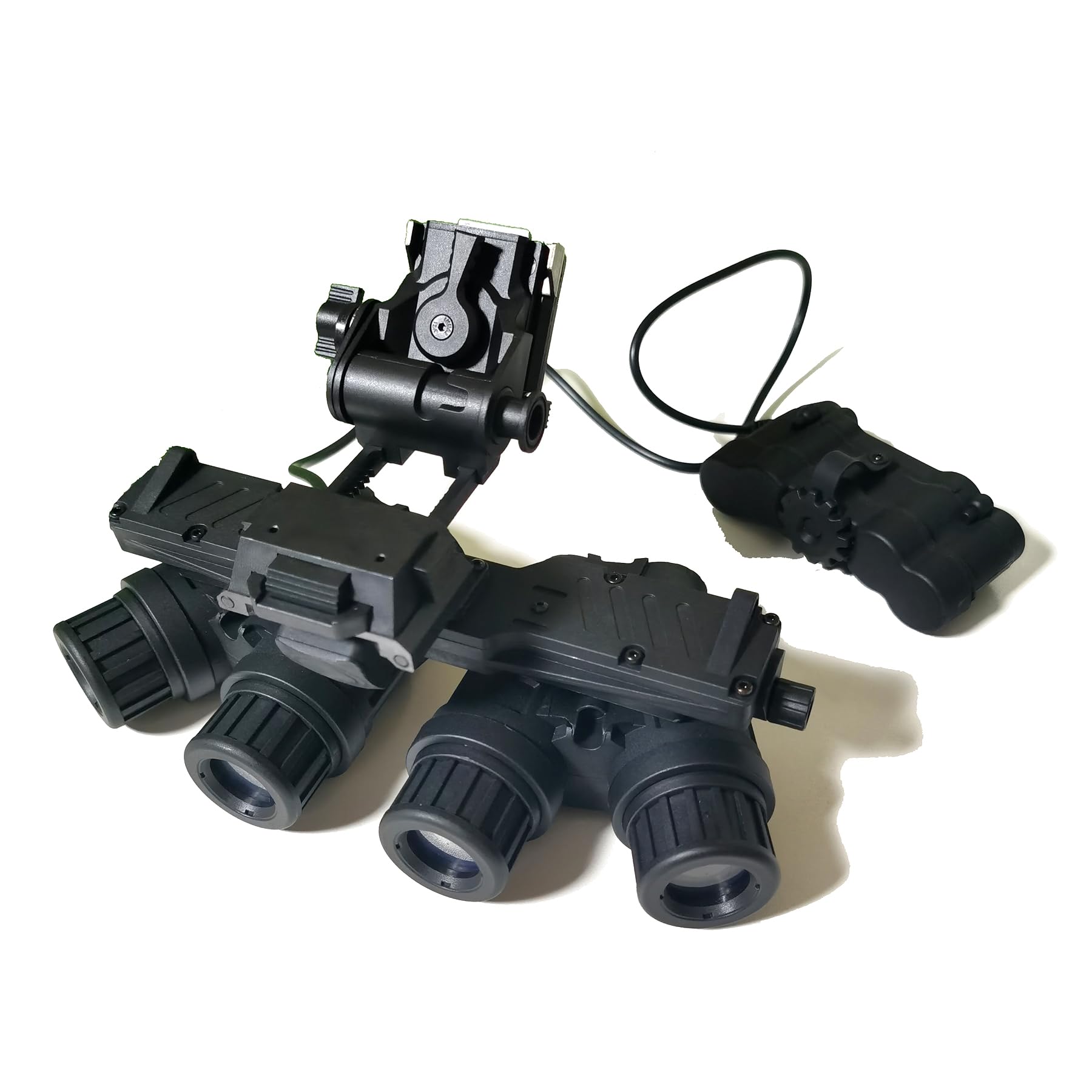 Bisu Tactical Airsoft Dummy GPNVG18 Night Vision Goggles Model + Plastic L4G24 Helmet Mount Cosplay No Function NVG Night Vision Binoculars Goggles Set