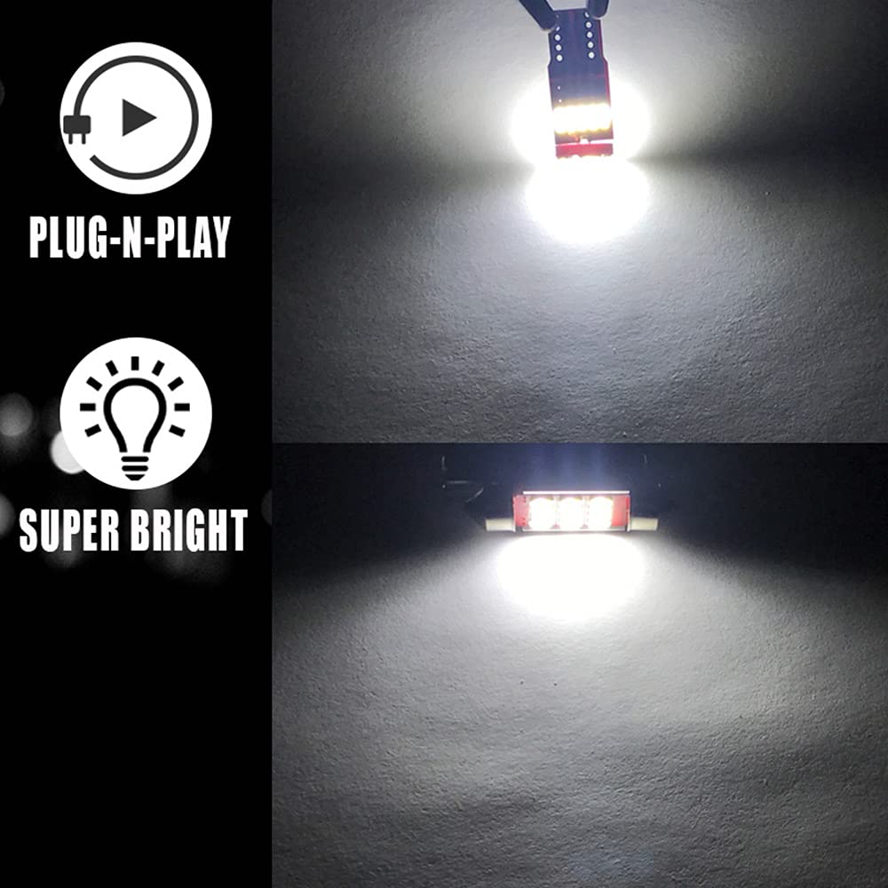 14 pz Bianco Canbus LED Targa Lampadine Interni Lettura Plafoniera Kit, Per Mercedes Benz Classe C W203 Berlina 2000 2007