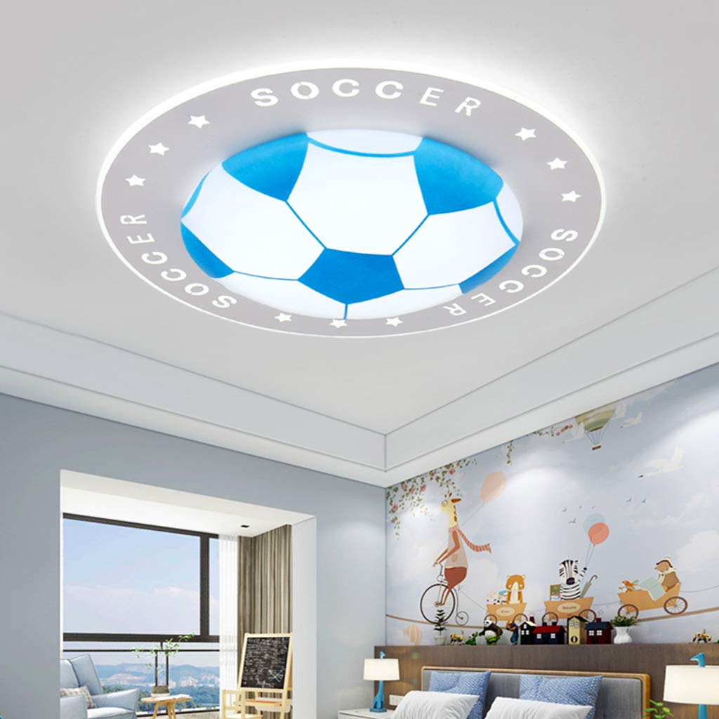 Moderne Kreative Fußball LED Deckenleuchte Dimmbar Farbwechsel Augenschutz 42CM 24W Blau