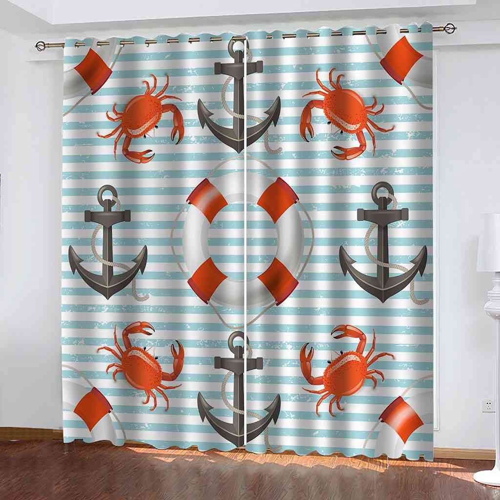 Rideaux occultants d'enfant 3D isolant thermique chambre salon oeillets