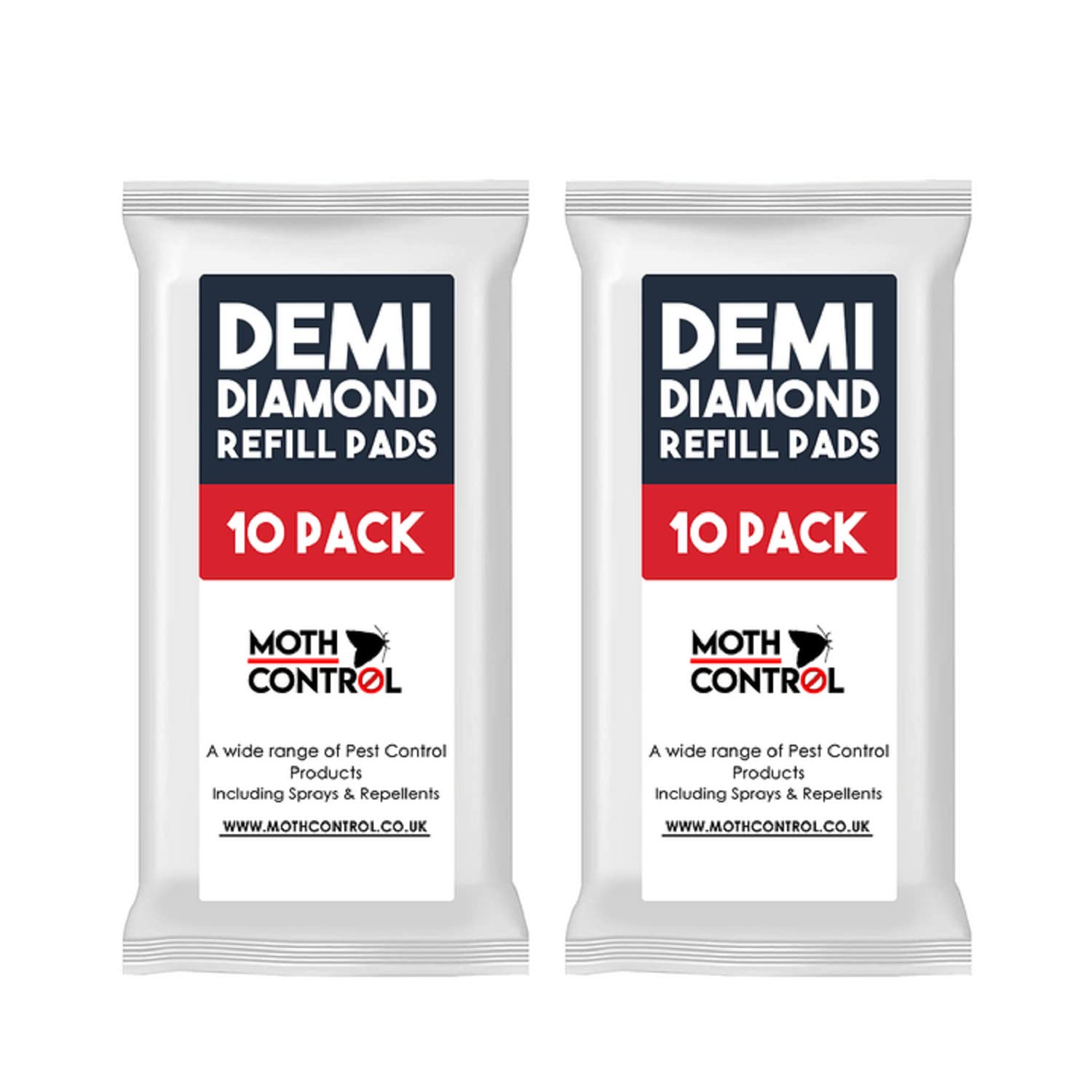 DEMI DIAMOND Clothes Moth Trap Refills (20 Pack) Pheromone Sticky Pads for Monitoring Only Non-Biocidal, Odourless, Chemical-Free Protects Wool, Silk, Natural Fibres UK Compliant