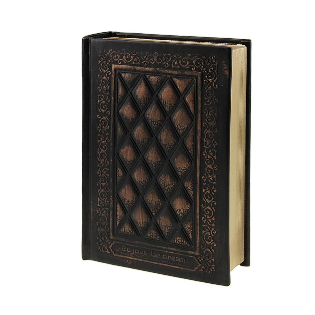 1 Retro Notebook, Leather Blank Hard Cover Vintage Notebook Perfect for drawing, writing the notes and diaries.（Black Gold)
