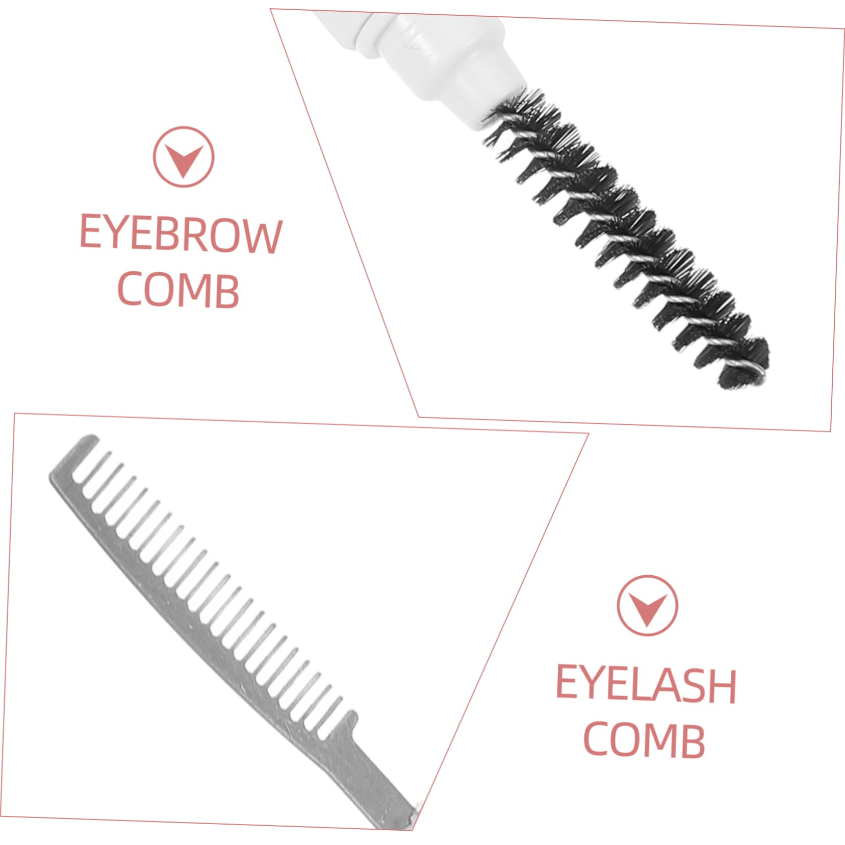 FOMIYES Mini Eyebrow Brush Lash Comb Dual-ended Mascara Applicator Travel-friendly Makeup Tool Lash Separator for Extensions