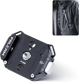 Ulanzi FALCAM ショルダーストラップクイックシューベース F38クイックリリース クイックリリースベース 1/4"ネジ 3/8"ネジアダプター アルカスイス対応互換38mm クイックマウントアクセサリー アルミ製 カメラ/雲台/三脚用