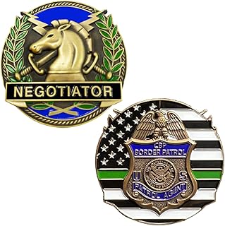 GL14-003 Border Patrol Agent Thin Green Line Negotiator Challenge Coin Honor First