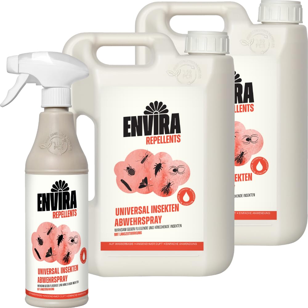 Envira Universal Effect Insekten Spray 500 ml + 2x 2 L - extra stark