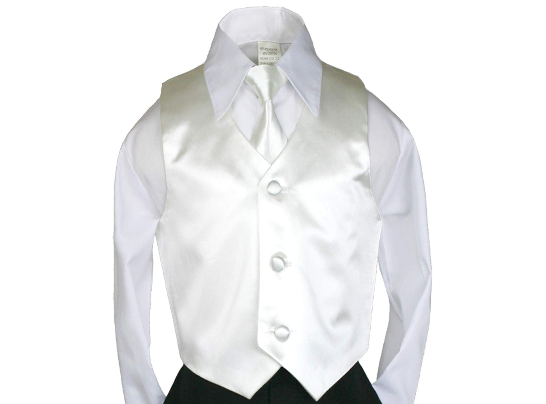 2pc Ivory Necktie Vest Set Boy Wedding Graduation Party Formal Suit Sm-20 (14)