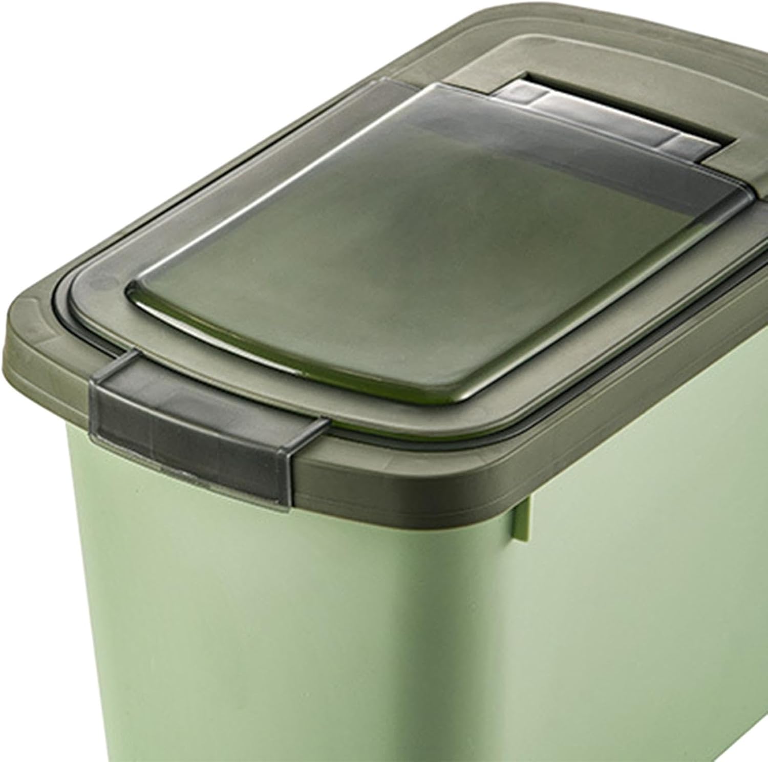 Rice Container Flour Bin Food Storage Box Leakproof Locking Lid with Measuring Cup Suitable for Dry Food Storage, Green