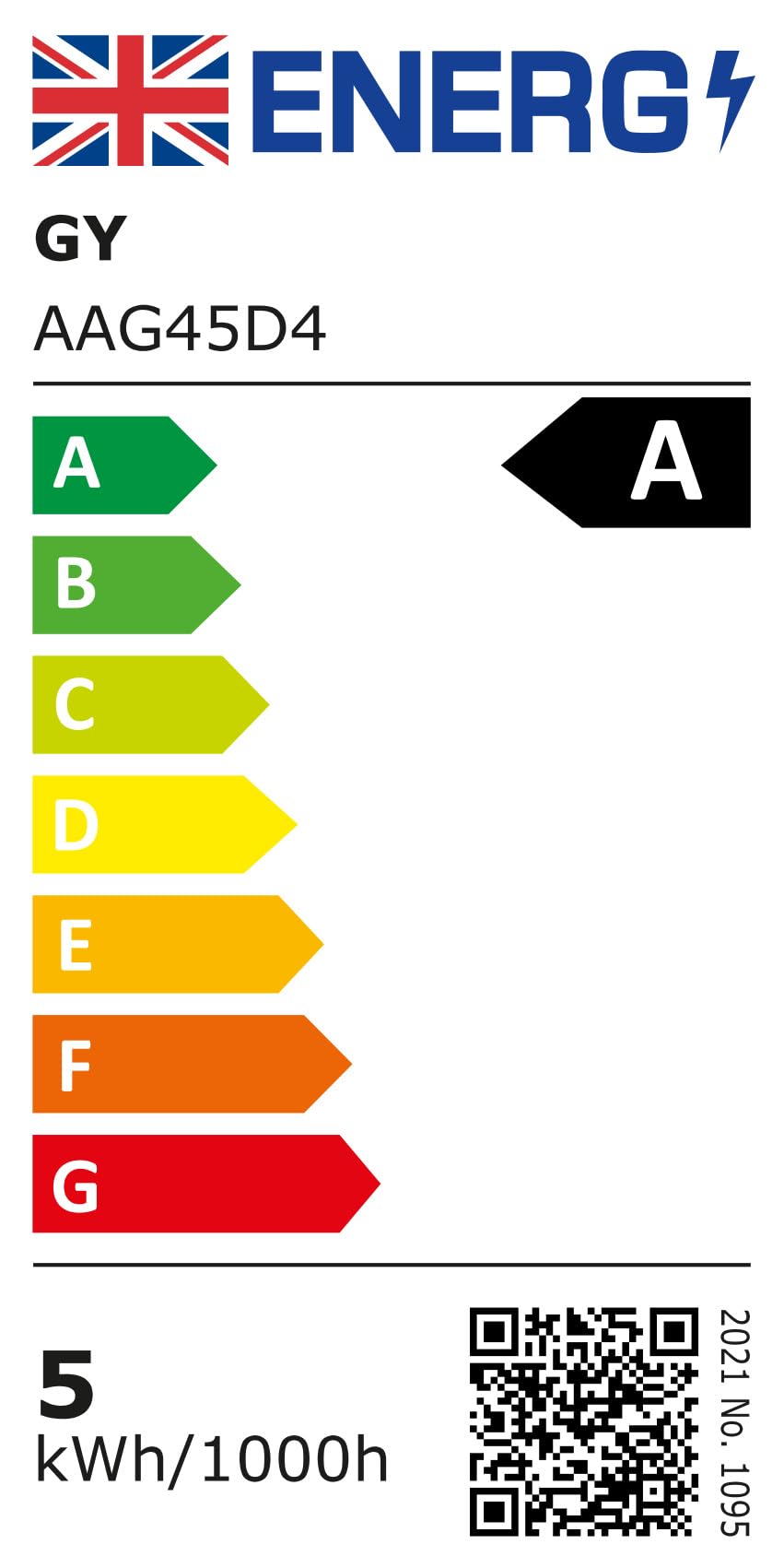 GY Ampoules GU10 LED Spot Classe A, 805LM Blanc Chaud 2700K，4,5W Équivalent 100W GU10 36° (Faisceau Étroit), Efficacité Energétique, Non-Dimmable, Lot de 12