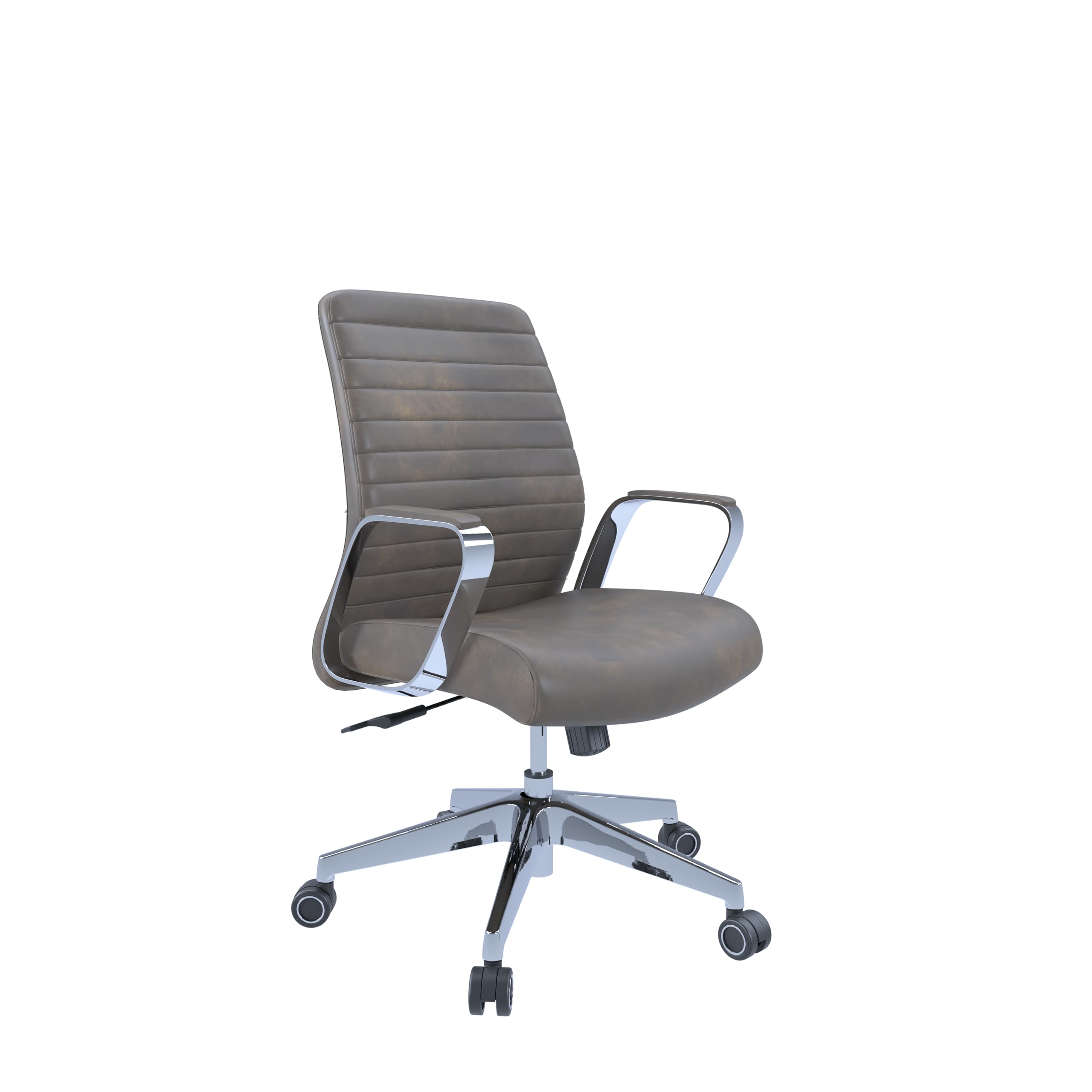Office Hippo DAWN MID BACK LEATHER EXECUTIVE CHAIR I BROWN PU