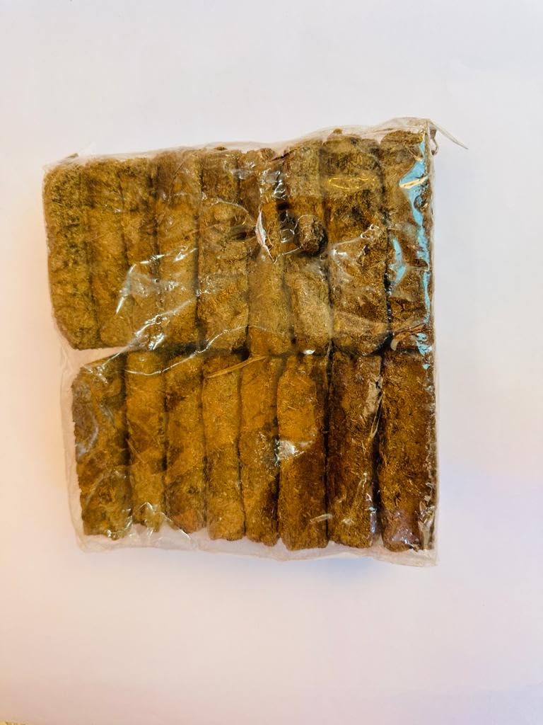 AROHANAM Nimboli Cow Dung Incense Blocks, 15 Count, for Air Purity, Havan & Religious Purpose