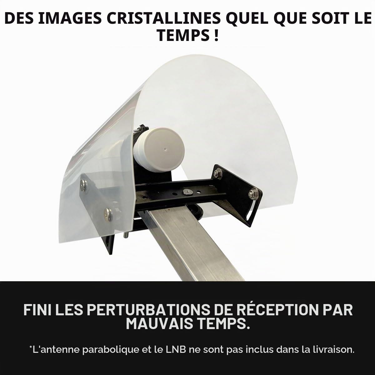 GSS LNB Capuchon de protection contre les intempéries pour 1 LNB, LMB Capuchon de protection contre la grêle, la neige, la pluie