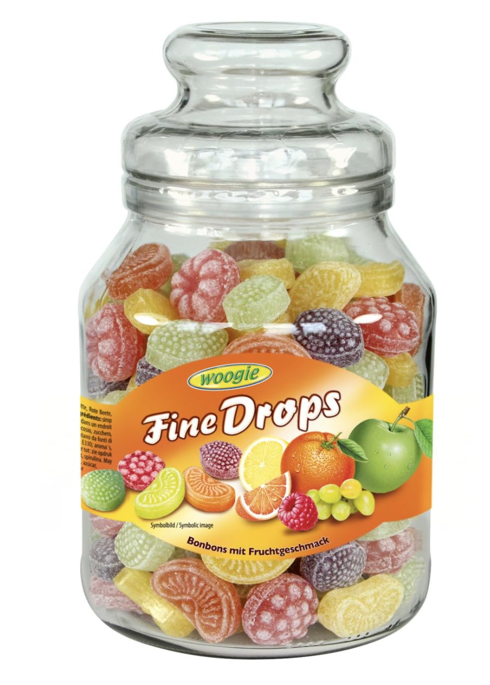 Bonbons Früchtemix 966 g – Bunte Hartkaramellen Großpackung mit Fruchtgeschmack – Ideal zum Teilen, für Büro, Feiern & Bonboniere
