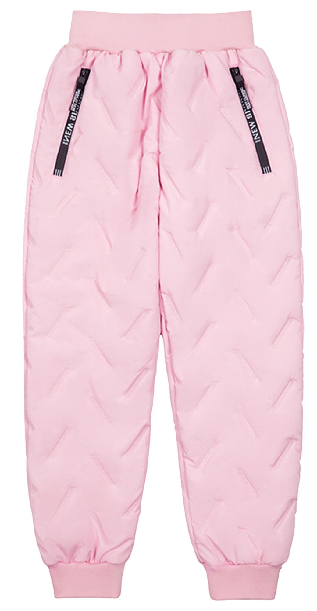 Kinder Fleecehose Skihose Warm Gefüttert Thermohose Winter Wasserdicht Winddicht Schneehose Jungen Mädchen Wanderhose Rosa 5-6 Jahre