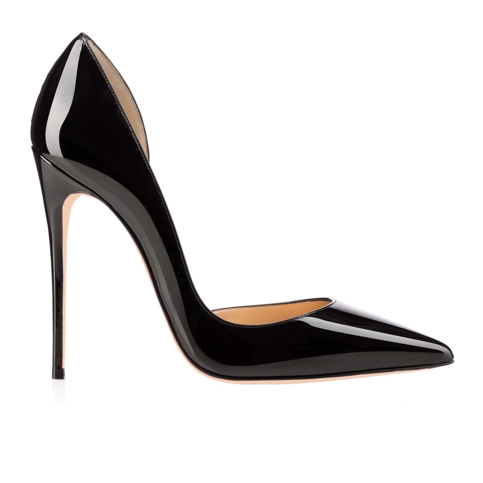 Cuir breveté pour femme - Doublure aiguille pointue sexy avec microfibre - Talon super haut - Escarpins de soirée confortables avec femmes Za664s