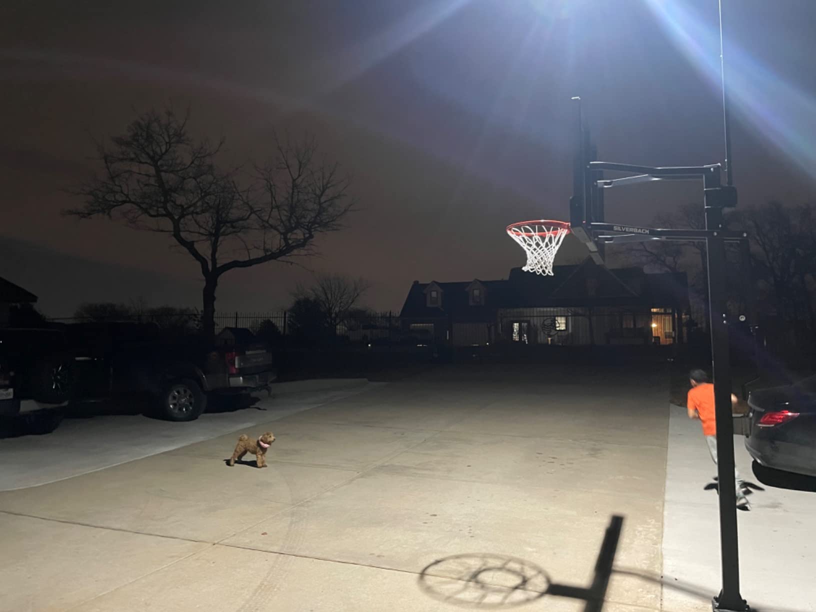 29/mo Finance Silverback LED Basketball Hoop Light Illuminates Backboard, Rim, and Court and