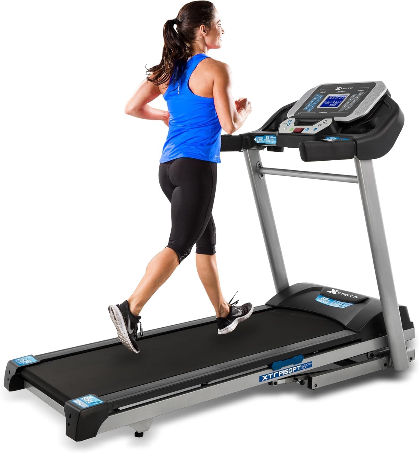 Fitness Sport Series Premium Folding Smart Treadmill, Handlebar Speed and Incline Controls, Large XTRASoft Cushioned Running Deck, Built-in FTMS-Enabled Bluetooth with XF Connect Fitness App