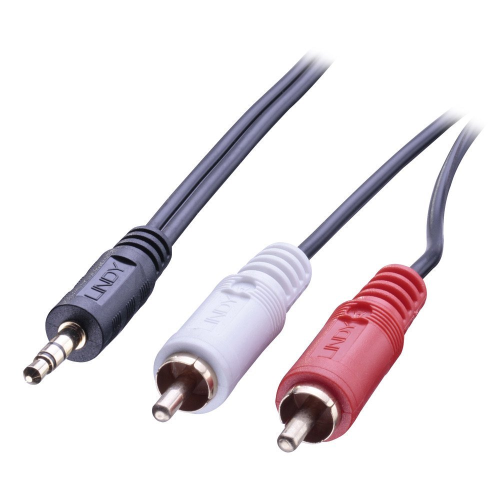 Lindy 35680 Audio Cable 1 M 3.5Mm 2 X Rca Black 4002888356800
