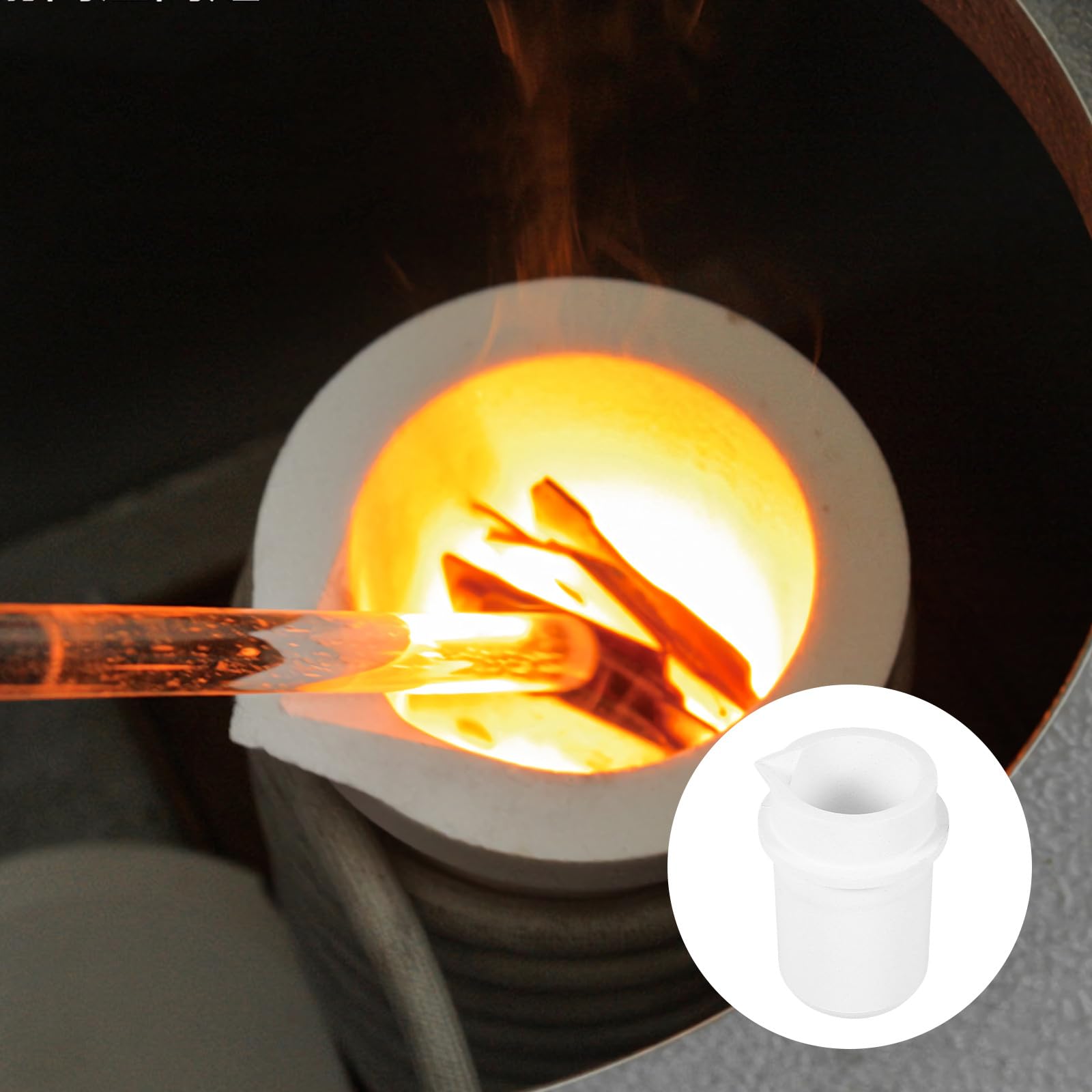 Generico Crogiolo di Fusione in Quarzo da 1 kg Eccellente Conduzione Termica per Fusione Metalli Preziosi in Settori Chimico ed Elettrico