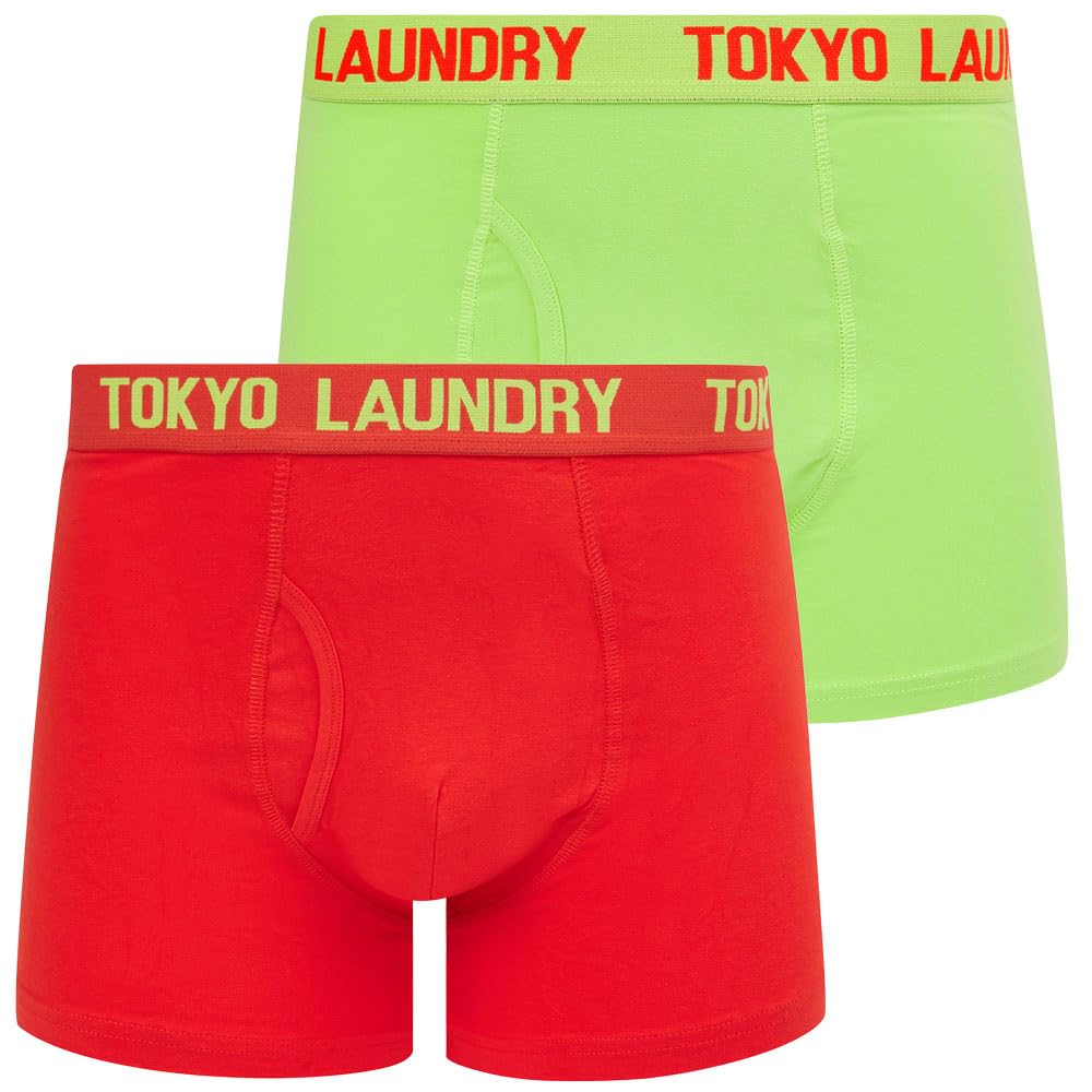 Tokyo Laundry Men's 2 Pack Gift Box Stretch Cotton Boxer Shorts Set