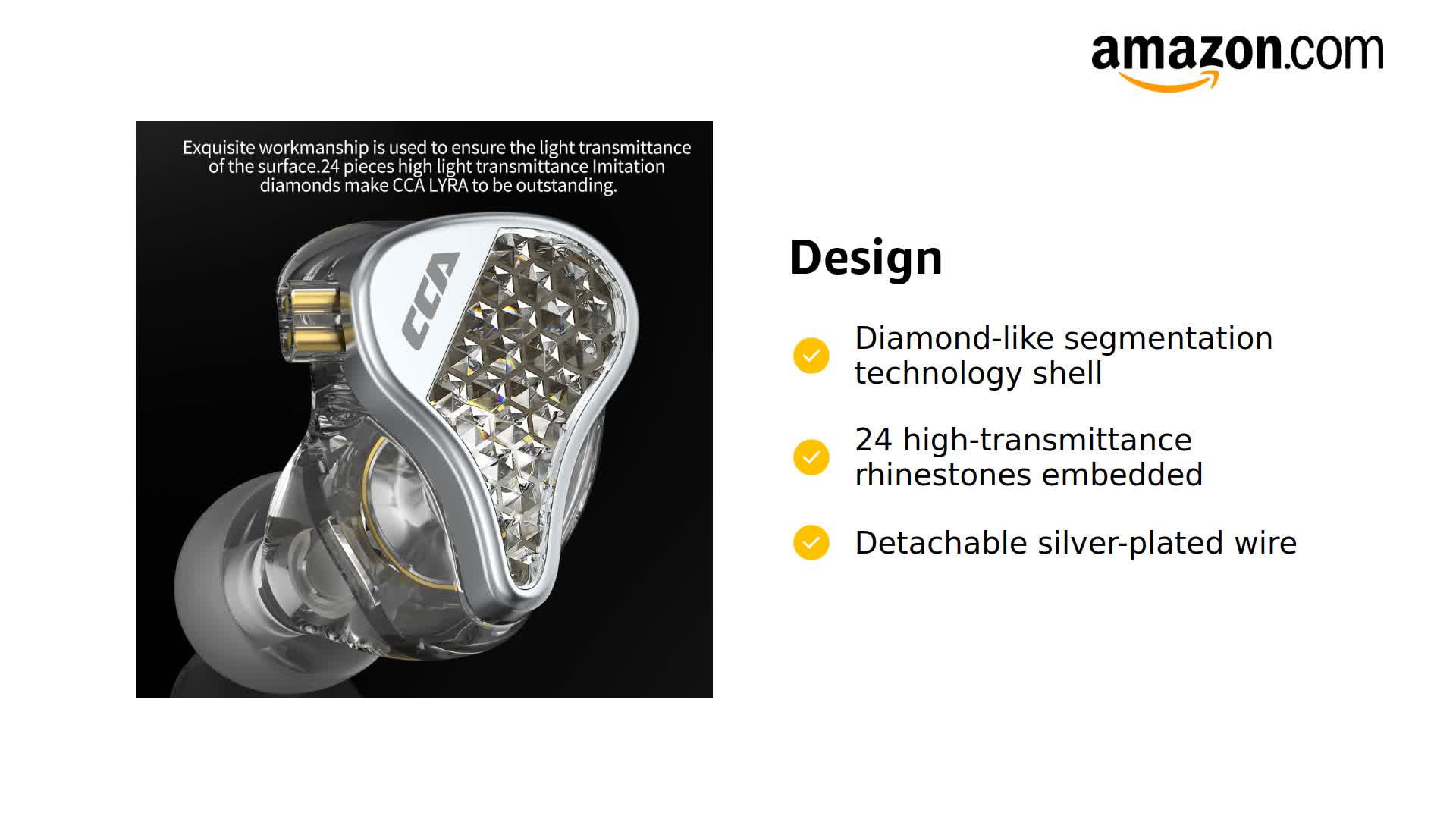 Amazon.com: CCA LYRA Extra Bass Dynamic Diver HiFi in-Ear