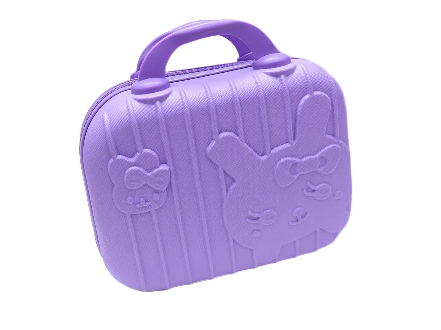 Inaayasa Kids Hard Shell Travel Vanity Case with Handle & Elastic Strap | Cute 3D Cartoon Bunny Design | Makeup & Toy Organizer | Lightweight Luggage for Girls | Birthday, Rakhi & Return Gift | Purple-image-42