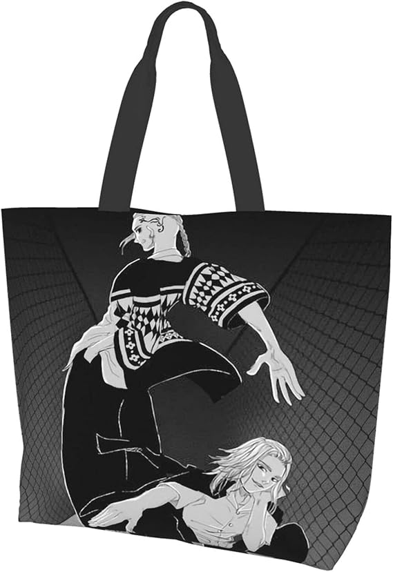 Amazon 東京リベンジャーズ オシャレ 多機能 ショルダーバッグ かわいい 防水 手提げ袋 収納バッグ レディース 帆布 トートバッグ 人気 アニメ キャラクター エコバッグ 買い物袋 軽量 携帯便利 暖かい心 シューズ バッグ