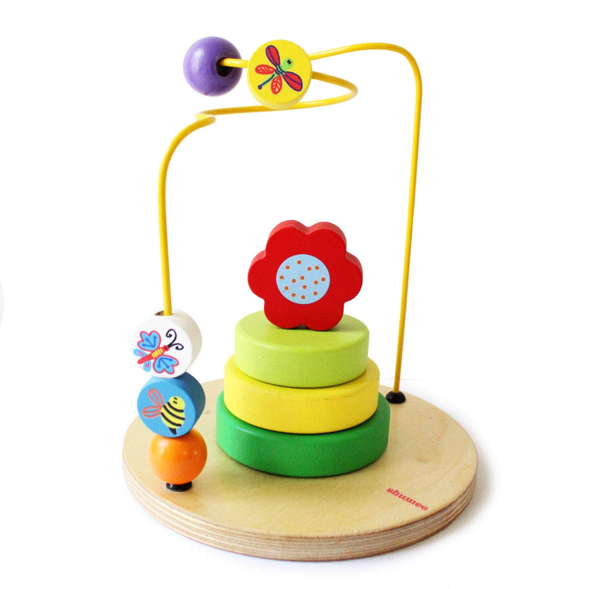 Shumee Wooden Garden Themed Flower Stacker & Maze Activity Toy (1-3 Years) | Develop Problem Solving and Imagination in Toddlers/Preschoolers (B08JW7YCWB) Amazon Price History, Amazon Price Tracker