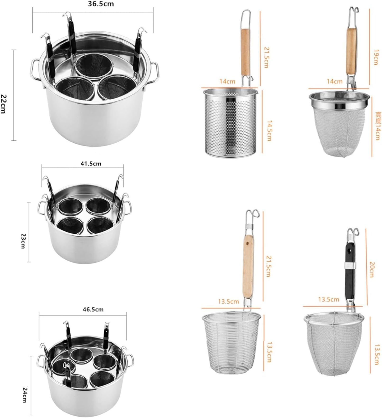 業務用家庭用店舗用 ザル付ステンレス そばゆで釜 茹麺鍋セット リング付 半寸胴鍋 IH対応 防錆 耐久性 多機能 カレー おでん 火鍋 しゃぶしゃぶ Amazon｜業務用店舗用 そばゆで釜 茹麺鍋セット リング付 ザル付