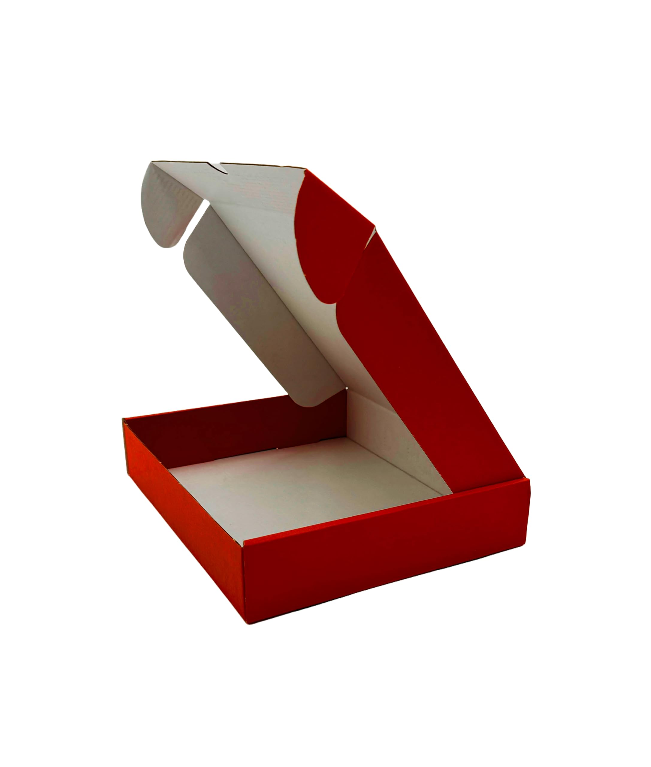 iDEALS UK PACKAGING LTD Gift box Cardboard Folding Lid Postal Boxes for generic use, gift boxes for presents 236 x 196 x 47mm (9.3'' x 7.7'' x 1.9'') Small Parcel - Pack of 10 (Red)