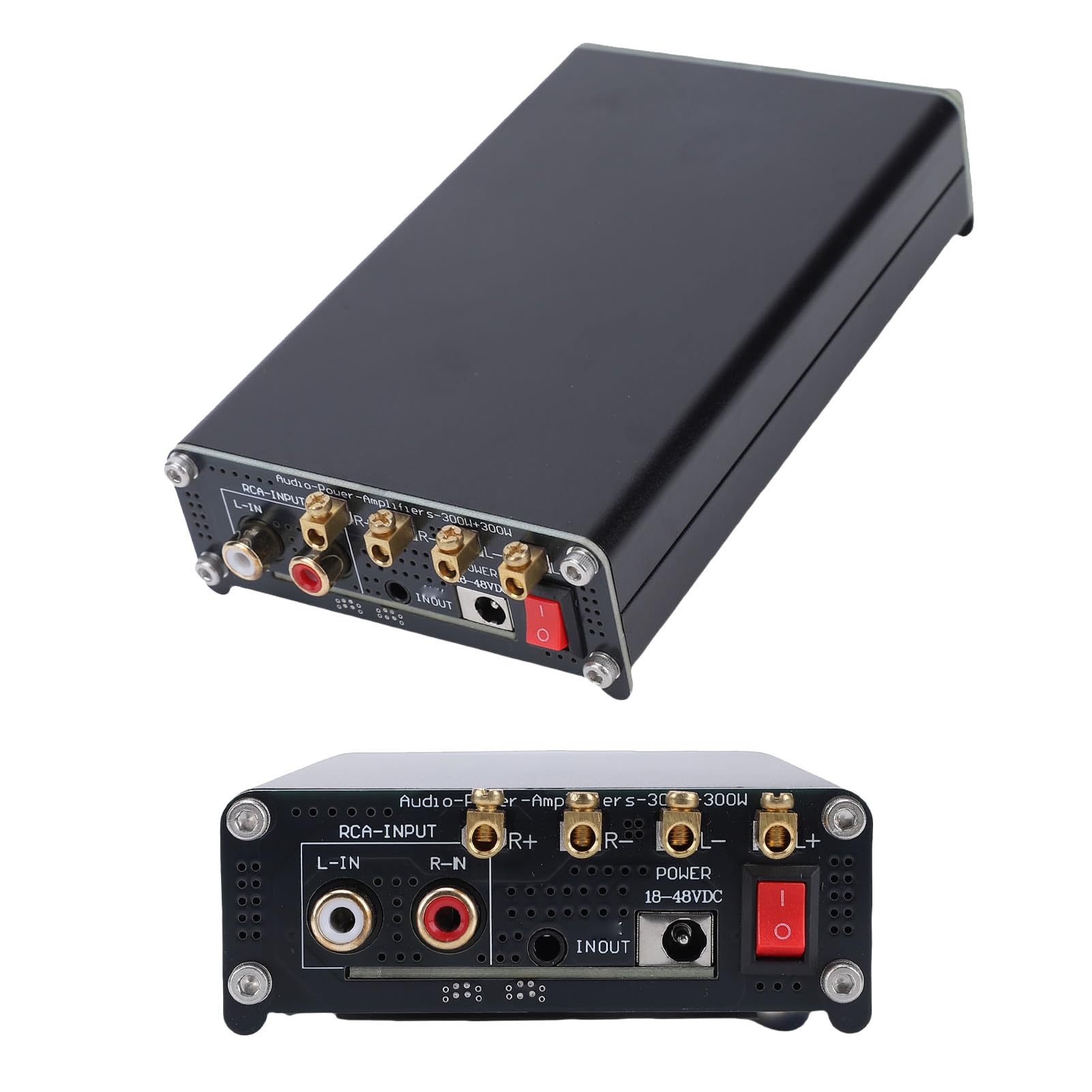 LICAEVEY Amplificateur de Puissance HiFi, Ampli 300Wx2 TPA3255 Classe D Haute qualité Sonore, Stéréo 2 Canaux pour Système Sonore de Haut-Parleur Domestique