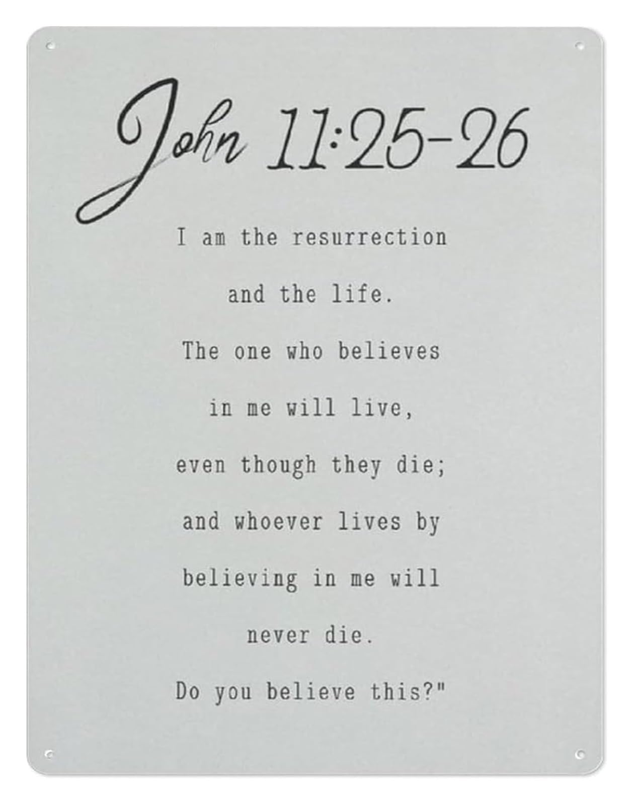 EKFBQBGW Rustic Religious Metal Sign Bible Verse Farmhouse Decor for Bedroom Kitchen Pub Living Room (8 X 12 in)