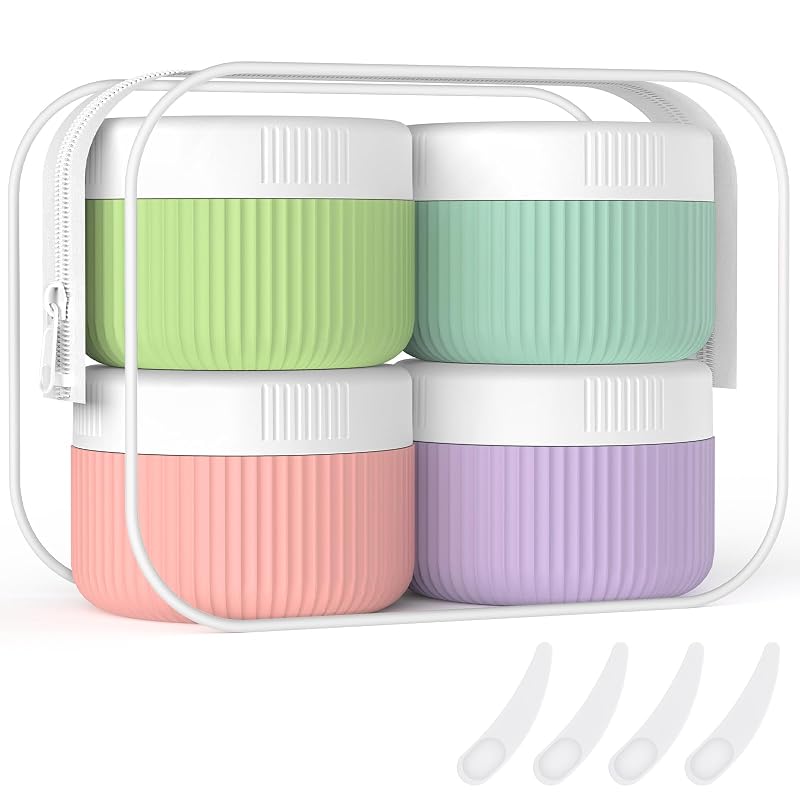 ME.FAN Frascos Recarregáveis de Silicone para Viagem, 4 Unidades, 45 mL