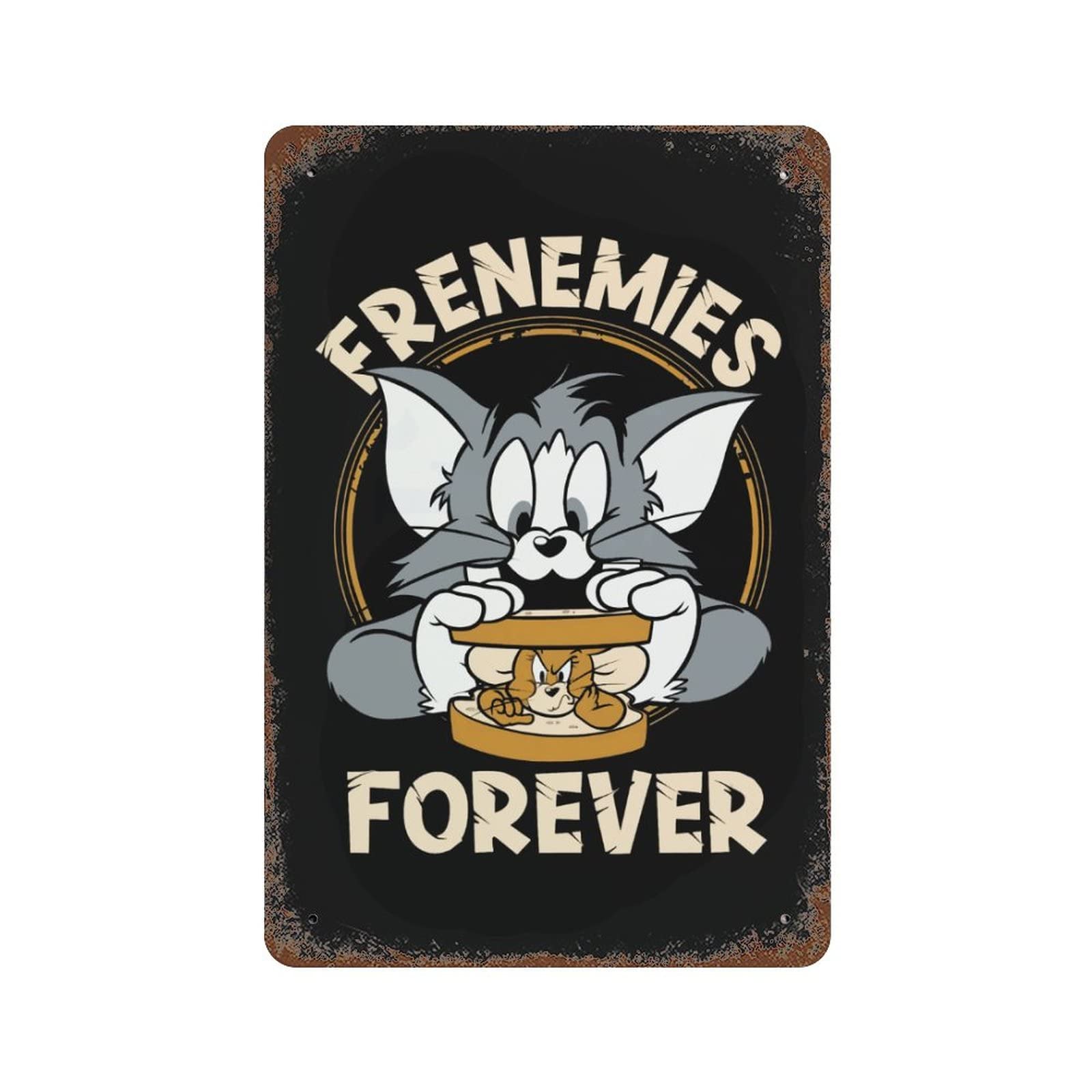 Amazon.co.jp: ブリキ看板 トムとジェリー 金属ポスター ビンテージ風