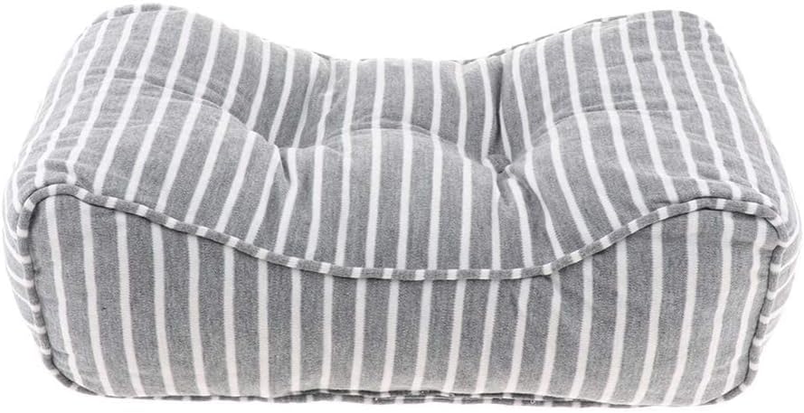 Lumbar Pillow-Pillowcase Cotton Striped Decorative Rectangular Throw Pillow Covers for Home Car Office Club(Black)