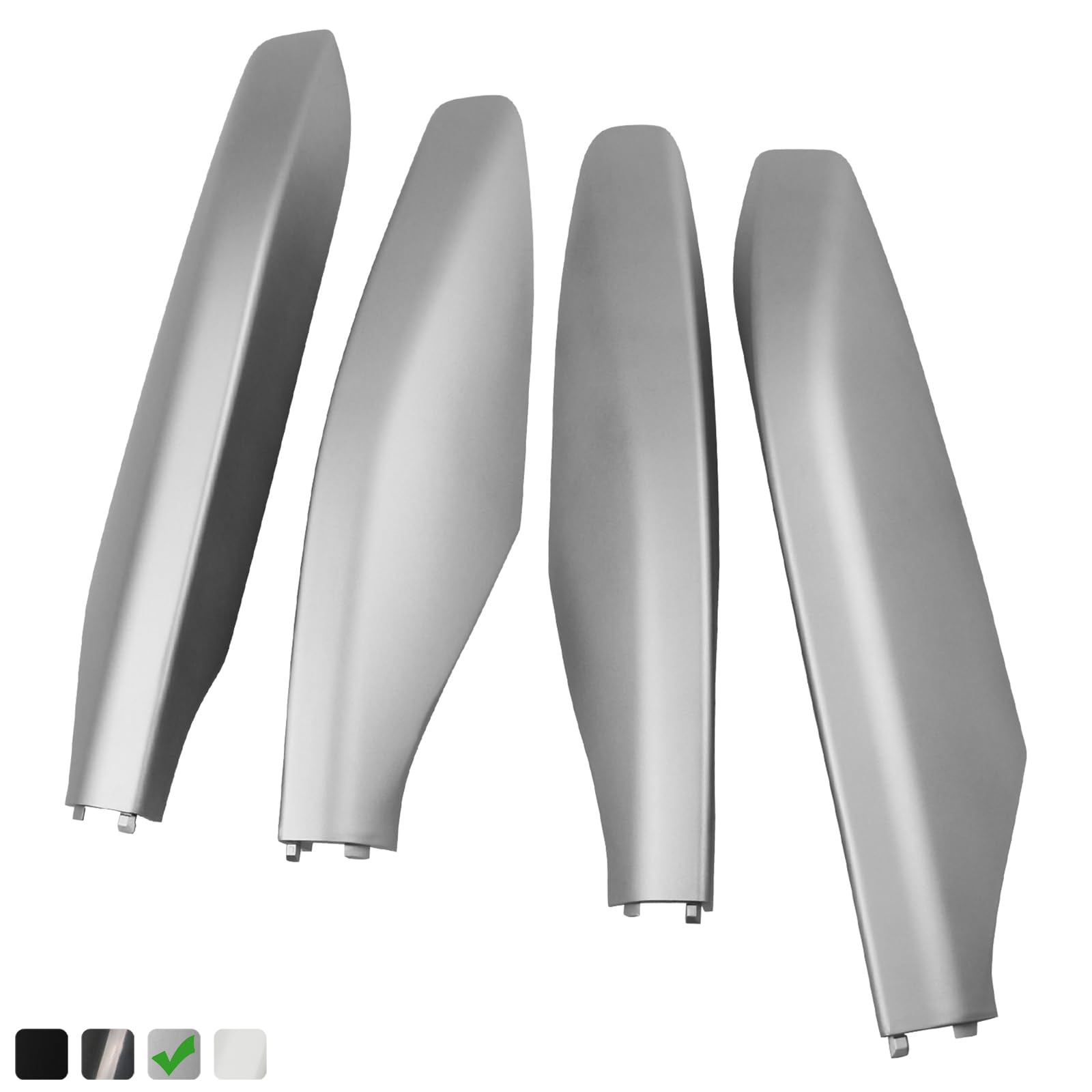 Osompar Roof Rack Rail Leg End Cover Shell 4pcs (Silver